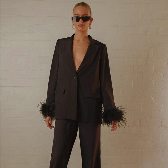 Peppermayo Shake It Off Feather Blazer - Night - Picture 10 of 11